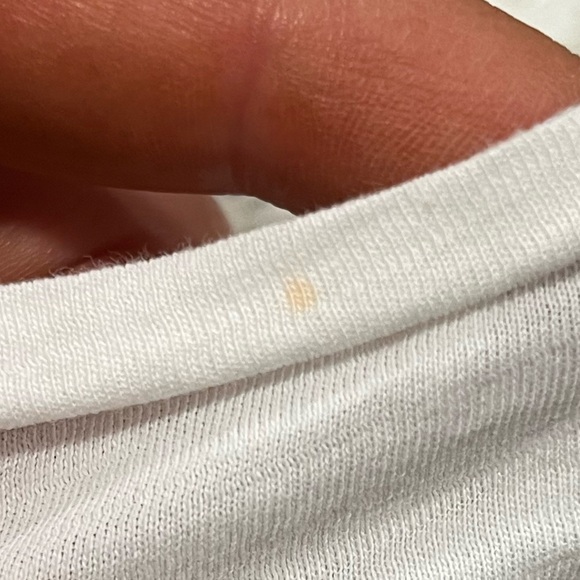 LOFT Outlet Cotton Blouse Short Paisley Lace Sleeve Round Neck White Size M - Picture 5 of 6